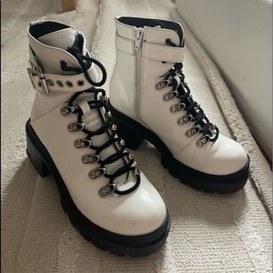 Jeffrey Campbell Czech Platform White Combat Boot